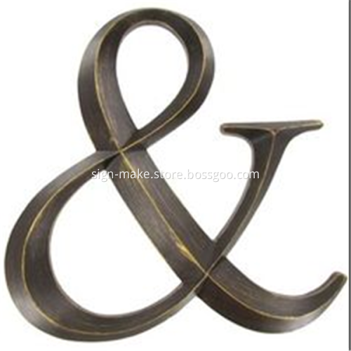 3D Custom Made Bronze Letter Signs